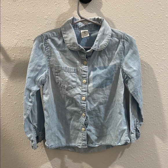 OshKosh B'gosh Blue Button Down Shirt Classic Collar - Picture 1 of 3